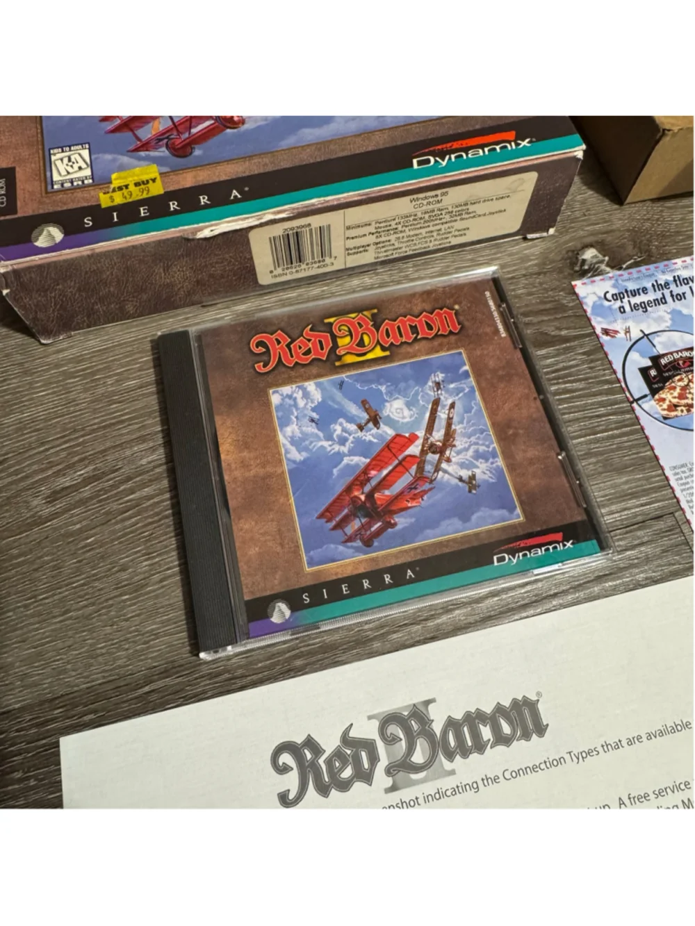 Red Baron II (Big Box PC, 1997) CIB, Near-Mint Disc, W/ Manual, Registration Etc